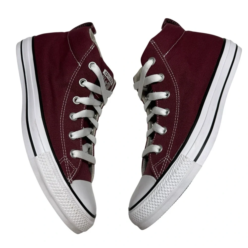 Converse All Star Street Mid Top Sneakers Shoes in Dark Sangria colorway Mens 9 - Picture 4 of 12